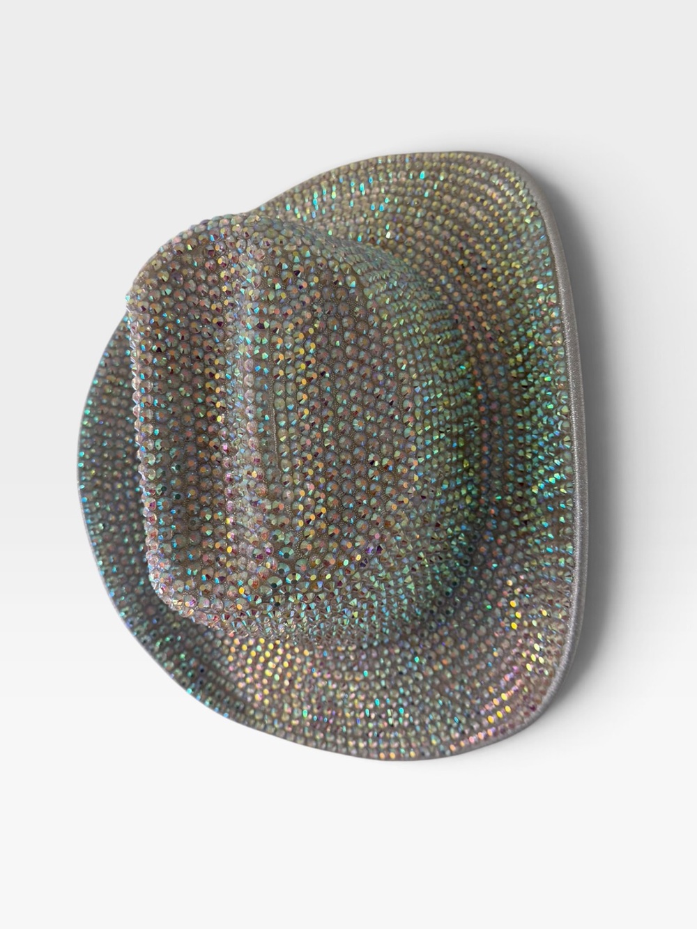 Iridescent Crystal Cowboy Hat - Women Accessories - Picture 3 of 4